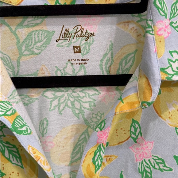 Lilly Pulitzer Riegan Sleeveless Lemons Polo Dress Size Medium - Picture 4 of 5